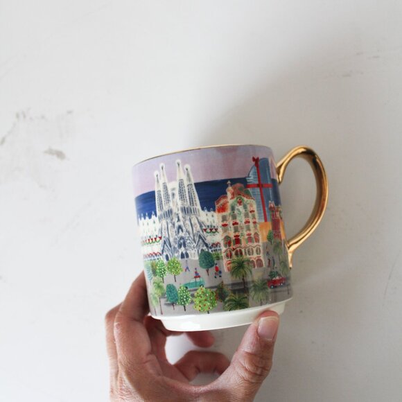 Anthropologie Holiday In the City Barcelona Stoneware Mug - NEW NIB Sold out - Picture 2 of 6